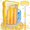 Beer Piñata with Stick and Blindfold Confetti Cheers to Beers Glass Mug Hanging Decoration Mexican Piñatas for Adult Birthday Bachelor Party Game Supplies (Lovely)